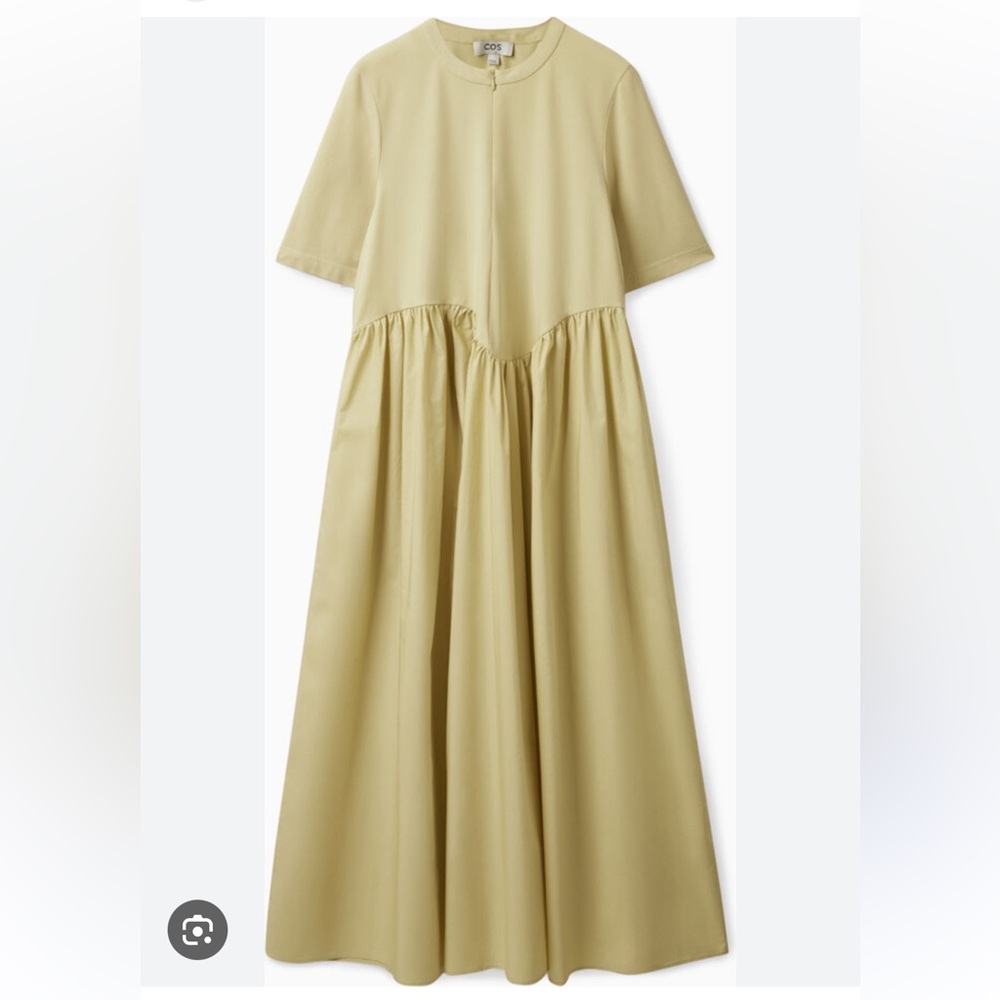COS Oversized Asymmetric Waist Dress beige